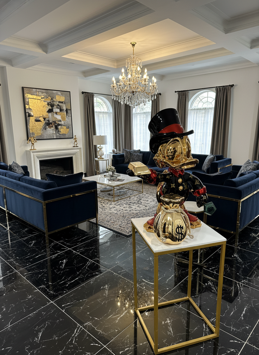FASHION FOWL: DONALD IN LOUIS VUITTON