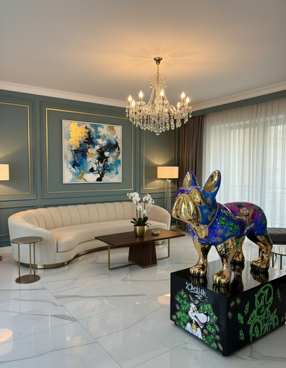 MONEY MONOPOLY BULLDOG SCULPTURE